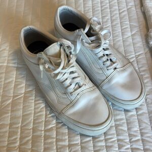 Vans Old Skool Sneakers White Size Men 9/women 10.5